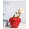 DN DECONATION, Vaso da fiori a forma di fragola, per arredo domestico colorato per ragazze, grazioso vaso decorativo per feste a tema fragole