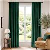Lazzzy Tende oscuranti in velluto, isolate termicamente, colore verde smeraldo, lunghe 213 cm, per camera da letto, soggiorno, riduzione del rumore, super morbide, lussuose, con tasca per asta, 2