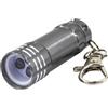 Uni-Com Torcia portachiavi con moschettone - Portachiavi compatto a LED, alloggiamento in alluminio, batterie a lunga durata incluse per chiavi, borse, zaini, passanti per cintura