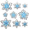 UKoosien Set di 9 stampini a fiocchi di neve per biscotti a forma di fiocchi di neve, per biscotti e marmellate, per bambini e vacanze