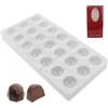 Miruchertter Stampo in policarbonato per cioccolatini, 21 cavità, a forma di diamante, facile da rimuovere e pulire, vassoio trasparente per cioccolatini, dolci, gelatine, caramelle, praline