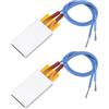 QUARKZMAN 2 Pz Elemento riscaldante PTC, AC DC 220V Piastra riscaldante PTC Involucro alluminio Ceramica Piastra riscaldatrice con film in poliammide 7W-150W 150°C Termostato ceramico