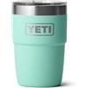 YETI Rambler Stackable Cup with Durasip Ceramic Lining, Vacuum Insulated Stainless Steel Cup with Magslider Lid, Seafoam, 8 oz (236 ml)