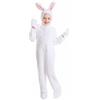 YUDATPG Costume da coniglietto pasquale per bambini, set tuta intera in peluche, per Natale, Halloween, cosplay, costume intero (bianco, 8-9 anni)