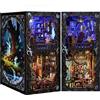 ETKVR Kit Book Nook per Adulti, Modello DIY Book Nook, Puzzle 3D in Legno Fermalibri Booknook Miniatura Casa delle Bambole per Inserto Libreria Decorazione Casa- Creature Magiche Bestie