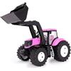 Toyland® 39cm (15) Trattore Rosa con Porte apribili e Caricatore Frontale sollevabile - Scala 1:16 - Veicoli agricoli Giocattolo