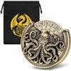 Keller & Weber Polpo DND Ruota Dadi Spinner, Set di Dadi D&D, 7-in-1 Polpo Metallici DND Dadi, Spinner di Dadi a Roulette, Regali D&D, Sacchetto Regalo con Logo Drago, RPG, MTG, Accessori per Gioco di Ruolo, Bronzo