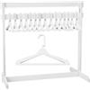 UNICRAFTALE 1 set da 30 cm, appendiabiti per bambole, 15 grucce in legno, piccolo appendiabiti bianco, mini appendiabiti per gatti e cuccioli