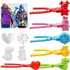 Leonshco Pinze per Palla di Neve per Bambini e Adulti - 6 Pezzi, Diverse Forme con Diametro di 7 cm - per Attività all'Aperto nella Neve