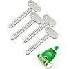 ZAAWUUT Spremi-dentifricio da 7,6 cm, 4 chiavi a rullo per dentifricio, tubo in metallo, estrusore per gel e rolling, per crema mani e colore dei capelli