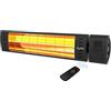 Dysis Stufa a infrarossi per terrazza, 2300 W, 4 stadi, Protezione IP65, per interni ed esterni, Nero