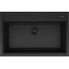 Elleci PRONTA CONSEGNA - SPEDIZIONE IMMEDIATA Lavello da Incasso 1 Vasca Monovasca 79 x 51 cm finitura Keratek Black 86 Best 130 Total Black Elleci LKB13086BKM
