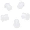 HYSHIKRA Auricolari di ricambio in gomma morbida a fungo auricolari compatibili per Motorola Baofeng Kenwood Yaesu Walkie Talkie Covert Acoustic Air Tube Auricolare (5 pezzi, White)
