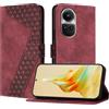 OKZone Cover per OPPO Reno 10 5G/OPPO Reno 10 PRO 5G,Custodia a Libro in Pelle Protettiva Folio Portafoglio con Chiusura Magnetica e Slot per Carte Wallet Case Flip Cover(Rosso)