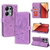 CASAFUNY Custodia Xiaomi Redmi Note 13 Pro 4G, Cover Redmi Note 13 Pro 4G, Custodia Pelle Protettiva Portafoglio Magnetica Flip Case Libro per Xiaomi Redmi Note 13 Pro 4G, Viola
