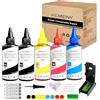 HEMEINY Kit di ricarica da 500 ml compatibile con cartucce d'inchiostro 308 e 308e, funziona su stampanti Envy 6122e, 6532e, 6520e, 6132e, 6530e, 6120e, 6110e, 6558e