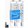 Nraonrn NiMH Batteria micro AAA 800 mAh 1,2 V per Telefoni Gigaset, Pile Ricaricabili AAA per Telefoni senza fili Panosonic, bassa autoscarica, ricarica rapida - 2 pezzi