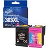 Superprint 303 XL - Cartucce d'inchiostro multipack compatibili con HP 303 303XL, per HP Envy 6200, 7100, 7134, 7220e, 7221e, 7224e, 7800, 7900e, HP Tango 100/X (nero, colore)