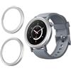 Generisch 2 custodie compatibili con CMF by Nothing Watch Pro 2 - in stile curvo e piatto, antigraffio e impermeabile, con cassa in acciaio inox, accessori pratici (argento)