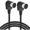 HUHANGGod Doppio angolo a 90 gradi, grande spina DIN a 8 pin per altoparlante maschio, 2 cavi di prolunga DIN a 8 pin, per Bang e Olufsen B&O PowerLink BeoLab (3 metri)