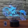 HPBN8 Ltd 3D Cavaliere Night Light LED Lampada 7/16 cambiamento di colore Alimentazione USB Telecomando Gift Kids Toys Decor decorazioni di Natale regalo di San Valentino regalo di compleanno