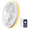 AIKVSXER Moonlight Plafoniera LED 24W, Ø30 cm, Lampada Impermeabile, Dimmerabile 3000-6500K, Funzione Memoria e Timer Integrati, Ideale per Camera da Letto Cameretta Corridoio Cucina e Sala da Pranzo