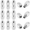 Beebeecraft 1 Scatola 12 Set 304 Fermagli A Vite in Acciaio Inossidabile 0.7mm /0.03 Pollici estremità Ovale in Argento Connettore per Gioielli per La Creazione di Collane e Braccialetti