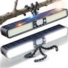 Jeebel 2 Pezzi Lampada Solare da Esterno, 28cm Luce Solare Sensore con Treppiede Flessibile, 160 LED, 5 Modalità, IP65, Luce Avviso Rosso-Blu, Faretto LED da Esterno per Campeggio Giardino Recinzione
