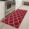 COSY HOMEER Tappeto Cucina 60 x 120 cm, Tappeti Cucina Antiscivolo Lavabili Moderni, Tappeto Per Cucina Corridoio Porta Comodino, Tappetino Cucina Passatoia Pratica, Rosso