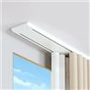 LXSEHN Binario per Tenda a Doppia Riga, Binario per Tenda da Soffitto Silenzioso, per Camera da Letto, Soggiorno, Ospedale (Bianco,300 cm)