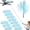 JEHONN Spolverino per Polvere 10 Ricariche Compatibile con Swiffer Bastone, 180 cm Togli Ragnatele Allungabile Resistente Kit Iniziale per Soffitto Ragnatela Ventilatore Tenda Mensole Finestra