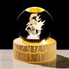 Movdyka - Soprammobile in cristallo 3D di drago gotico da 6 cm, sfera regalo per lui, uomo, con luce calda, per amanti di statue di draghi, per compleanno