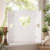 DRULINE Ombrello da parete - Decorazione per finestra in legno, persiane, stile shabby chic, 60x58,5 cm, pieghevole, grigio, naturale, bianco, rustico, vintage, interno