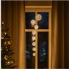 com-four® Catena luminosa a LED con 8 palline - catena luminosa con luce LED - illuminazione decorativa per Natale, compleanno, matrimonio o festa