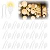 TaimeiMao 15 Pezzi Mini LED Lanterne Bianco Caldo Luci con Spago per Lanterne e Palloni, Decorazione per Matrimonio, Compleanno, Natale e Halloween