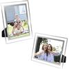 QWORK® 2 Pezzi Cornici Foto 15 x 20 cm, Cornici per Foto in Vetro, Cornici Portafoto a Doppio Uso, per Matrimoni, Compleanni