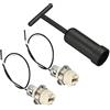 PATIKIL G9 Leggero Base Presa Kit, 2 Set 10 Lungo Filo sistemi Ceramica Lampada Supporto Base con Presa oring Smontaggio Strumento, Bianco