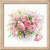 RIOLIS - Rose ad acquerello 1335, Punto croce 30x30cm, Punto croce kit da ricamare, Disegni da ricamare, Set di ricamo