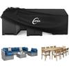 Kipiea Garden Furniture Covers Waterproof, Outdoor Rattan Furniture Set Covers for Table and Chairs, 420D Heavy-Duty Patio Sofa Covers Windproof, Anti UV & No Tears, No Fading - 229 x 163 x 71cm