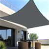 SUNNY GUARD Vela ombreggiante Impermeabile 2x2.5m Tenda a Vela Rettangolare,Tenda da Sole per Esterno Protezione Raggi UV per Giardino Esterno terrazza, Antracite