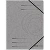 Herlitz - Cartellina porta documenti Colorspan con elastico, formato A4, confezione da 5 pezzi, colore: grigio scuro
