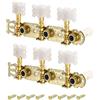 PATIKIL Classica Chitarra Corde 3 Sinistra 3 Destra Bianco Bottoni | 1 Set, Accordatori Tasti Meccanica Testine Accordatura Piroli