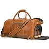 newsbirds Borsone da Viaggio Pelle Vintage per Uomo Grande Borse a Tracolla per Vacanze Porta Abiti Borsa da Weekend in Vera Pella, Borse Weekender da Viaggio con Scomparto Scarpe, marrone chiaro
