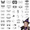 OOTSR 40 Pezzi Stencil Tatuaggi Temporanei per Bambini, Stencil Tattoo per Truccabimbi, Modello di Pittura per Compleanno, Festival, Mascherata, Halloween