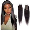 Huarisi Human Hair 2x6 Straight Closure with Baby Hair Brazilian Virgin Free Part Lace Closure for Black Women Natural Remy Soft Transparent Lace Closures 18 Inch