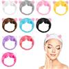 TSHAOUN 10 Pezzi Fascia Capelli per Trucco, Elastiche, Orecchie di Gatto, per Donne, Spa, per il lavaggio del viso, Maschera, doccia