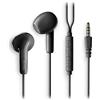 NGS Cross Flip Black - Cuffie Auricolari con Microfono e Tasto Multifunzione, Controllo Musica e Chiamate, Cavo da 120 cm, Jack da 3,5 mm