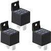 MOCNT 3 Pezzi 12V 40A Auto Relè SPST 4 Pin Automobile Relè Auto Interruttore Relè Aperto Contatti Relè Camion Elettrico Relè Impermeabile Motociclo Pesante Relè ON OFF