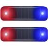 EONANT 2Pack di luci di avviso solari, Mini LED impermeabile a scintillamento, luce di sicurezza solare a strisce, luce di sicurezza di emergenza, Mini luci di avviso per auto, biciclette, moto (Rosso
