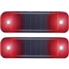 EONANT Confezione da 2 luci di avvertimento solari, impermeabili mini LED lampeggianti, strisce di luce di sicurezza solare, emergenza sicurezza avvertimento, mini luci lampeggianti per auto